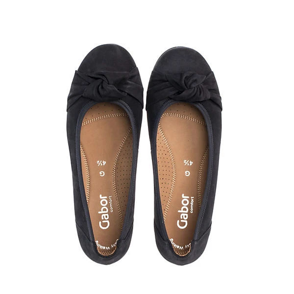 Gabor Comfort Sportliche Ballerinas Rauleder Blau - Blau 2 Gabor Comfort Sportliche Ballerinas Rauleder Blau - Blau – Bild 2