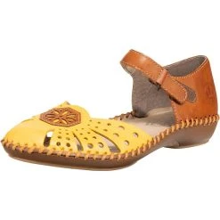 Rieker 120 Riemchenballerinas - Gelb-kombi