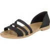 Crocs Tulum Open Flat W Komfort-Ballerinas - Schwarz