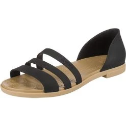 Crocs Tulum Open Flat W Komfort-Ballerinas - Schwarz