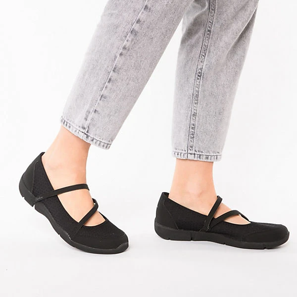 Skechers Be-lux Airy Winds Riemchenballerinas - Schwarz 2 Skechers Be-lux Airy Winds Riemchenballerinas - Schwarz – Bild 2