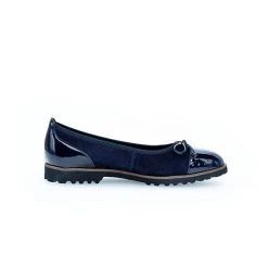 Gabor Sportliche Ballerinas Materialmix Leder/Lederimitat Blau Sportliche Ballerinas - Blau -Pretty Ballerinas Geschäft 18930679 03