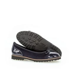 Gabor Sportliche Ballerinas Materialmix Leder/Lederimitat Blau Sportliche Ballerinas - Blau -Pretty Ballerinas Geschäft 18930679 05