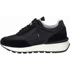 Tamaris Damen Low Sneaker Fashletics Low Top 1-23747-27 Schwarz 001 Black Leder/Synthetik Mit Removable Sock Sneakers Low - Schwarz -Pretty Ballerinas Geschäft 22175329 03