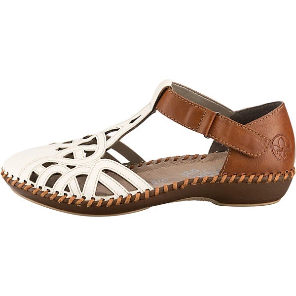 Rieker Riemchenballerinas - Braun/weiß 2 Rieker Riemchenballerinas - Braun/weiß – Bild 2