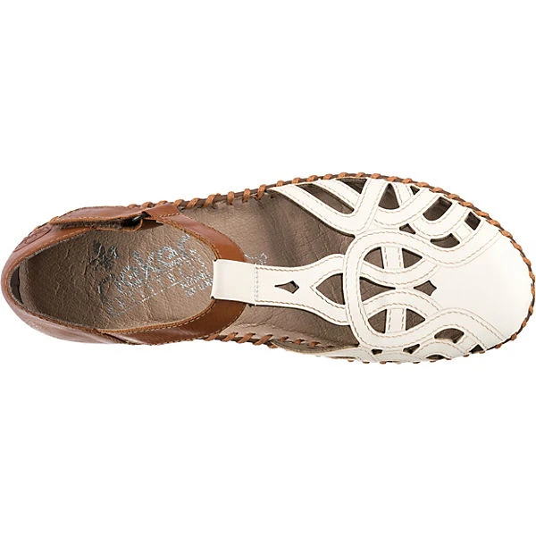 Rieker Riemchenballerinas - Braun/weiß 5 Rieker Riemchenballerinas - Braun/weiß – Bild 5